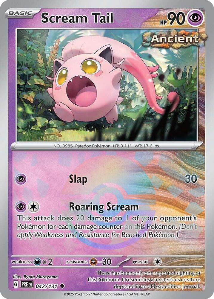 Scream Tail 042/131 - Poké Ball Reverse Holo - Pokemon TCG Prismatic Evolutions card