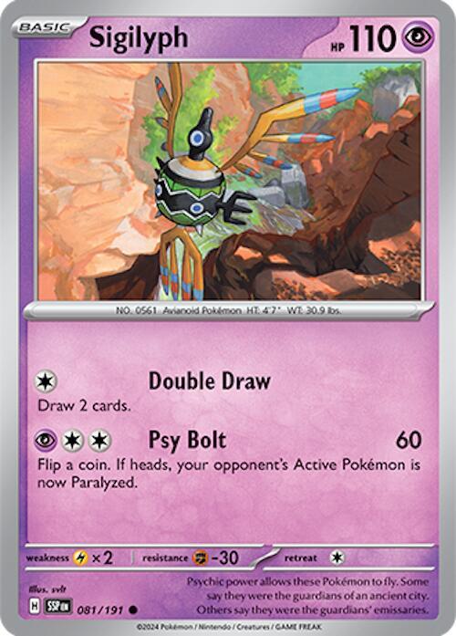 Sigilyph 081/191 - Pokemon TCG Surging Sparks card