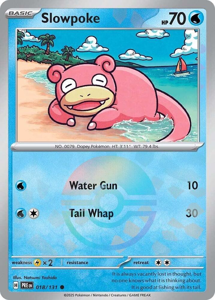 Slowpoke 018/131 - Poké Ball Reverse Holo - Pokemon TCG Prismatic Evolutions card