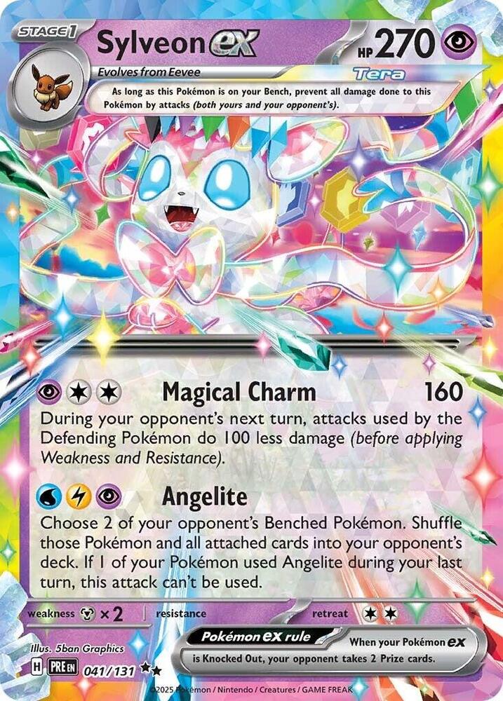 Sylveon ex 041/131 - Standard card artwork - Pokemon TCG Prismatic Evolutions card