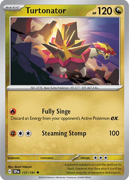 Turtonator 137/191 - Pokemon TCG Surging Sparks card
