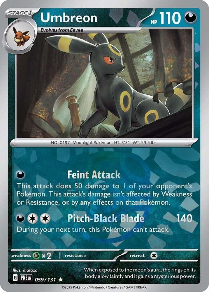 Umbreon 059/131 - Master Ball Reverse Holo - Pokemon TCG Prismatic Evolutions card