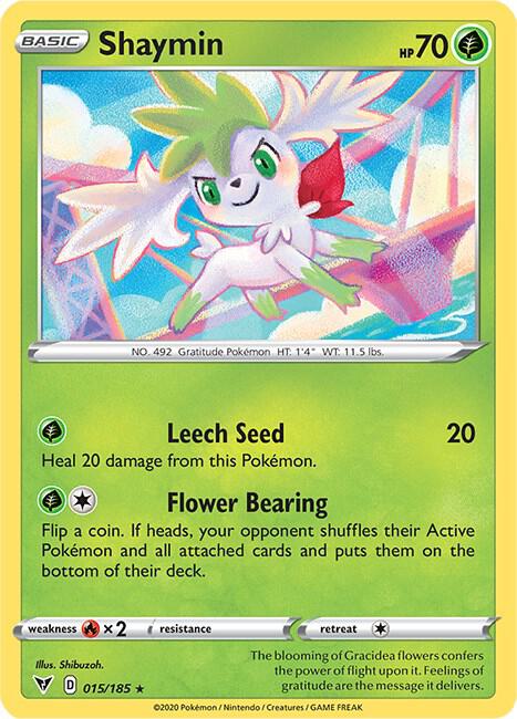 Shaymin 015/185 - Pokemon TCG Vivid Voltage card