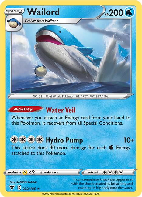 Wailord 032/185 - Pokemon TCG Vivid Voltage card