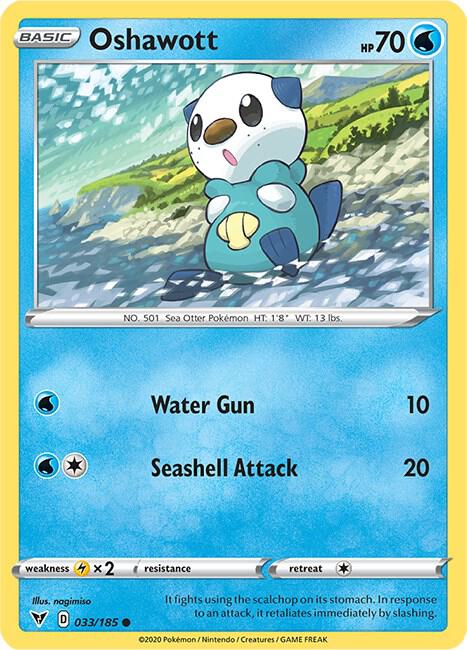 Oshawott 033/185 - Pokemon TCG Vivid Voltage card