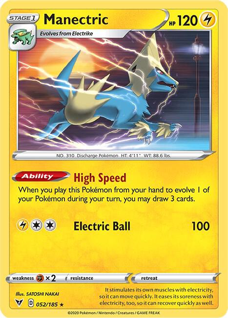 Manectric 052/185 - Pokemon TCG Vivid Voltage card