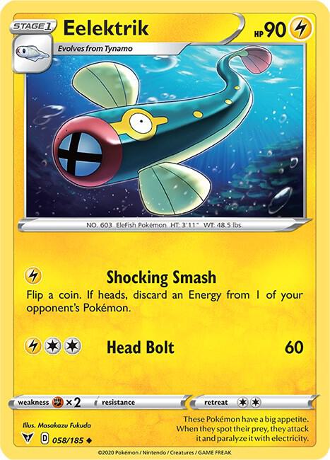 Eelektrik 058/185 - Pokemon TCG Vivid Voltage card