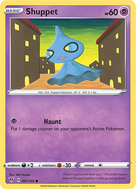 Shuppet 067/185 - Pokemon TCG Vivid Voltage card