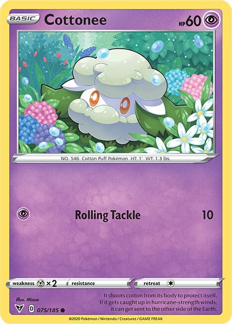 Cottonee 075/185 - Pokemon TCG Vivid Voltage card