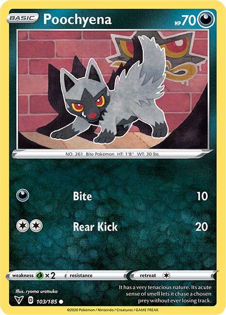 Poochyena 103/185 - Pokemon TCG Vivid Voltage card