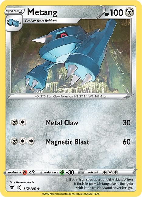 Metang 117/185 - Pokemon TCG Vivid Voltage card