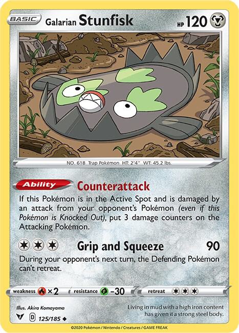Galarian Stunfisk 125/185 - Pokemon TCG Vivid Voltage card