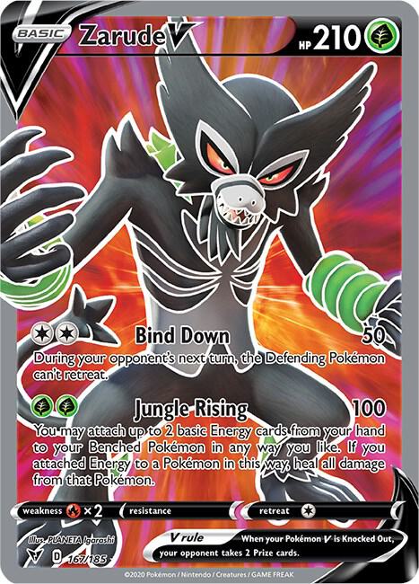 Zarude V 167/185 - Pokemon TCG Vivid Voltage card