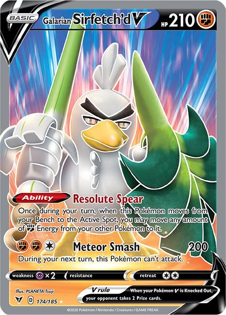 Galarian Sirfetch'd V 174/185 - Pokemon TCG Vivid Voltage card