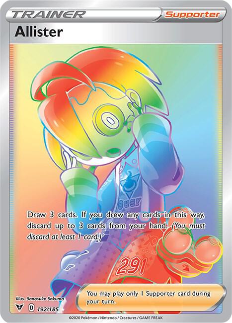 Allister 192/185 - Pokemon TCG Vivid Voltage card