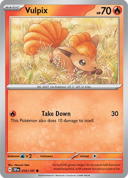 Vulpix 016/191 - Pokemon TCG Surging Sparks card