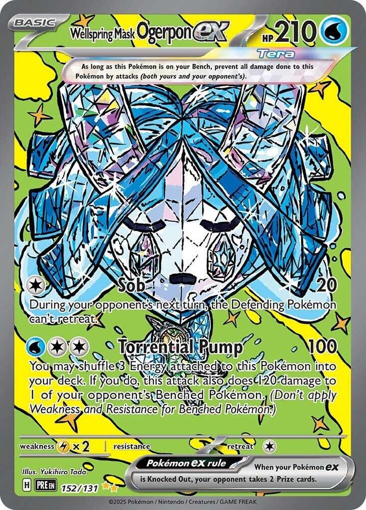 Wellspring Mask Ogerpon ex 152/131 - Standard card artwork - Pokemon TCG Prismatic Evolutions card