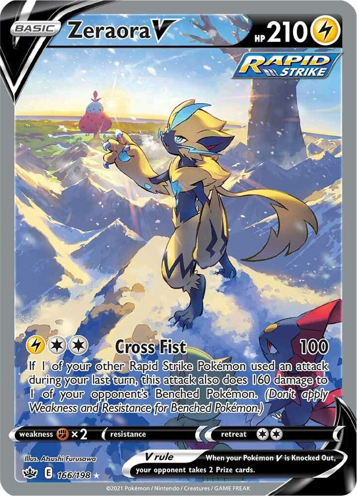 Zeraora V (Alternate Full Art) 166 - Pokemon TCG Chilling Reign card