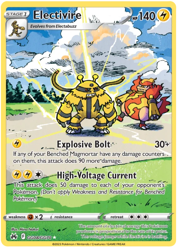 Electivire Crown Zenith Galarian Gallery Pokemon Card Single