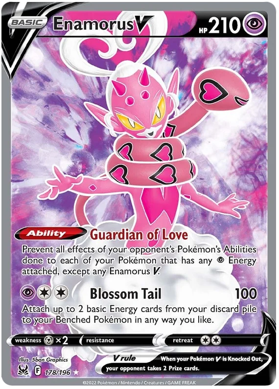 Enamorus V (Full Art) Lost Origin Pokemon Single Card 178/196