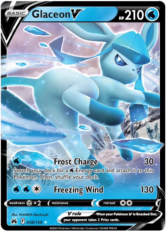 Glaceon V Crown Zenith Pokemon Card Single