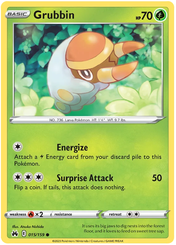 Grubbin Crown Zenith Pokemon Card Single