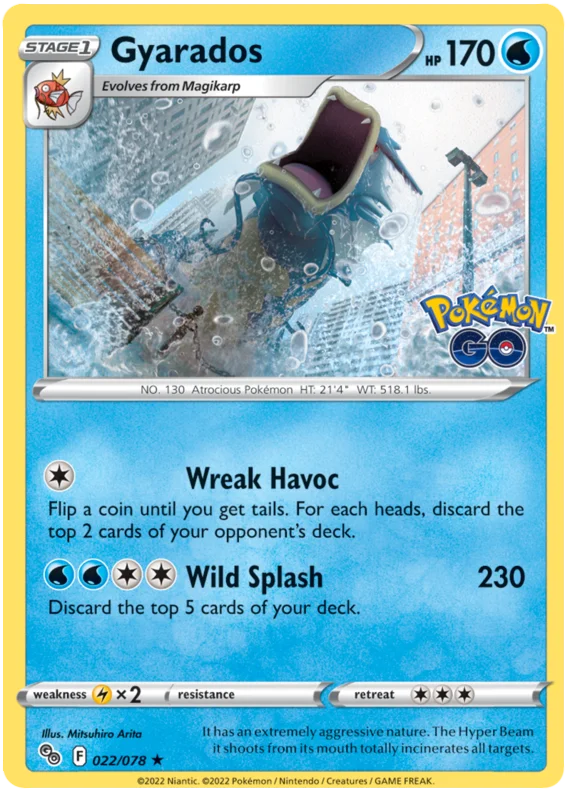 Gyarados Pokemon GO Card Singles 022/078