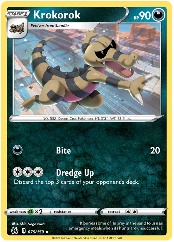 Krokorok Crown Zenith Pokemon Card Single