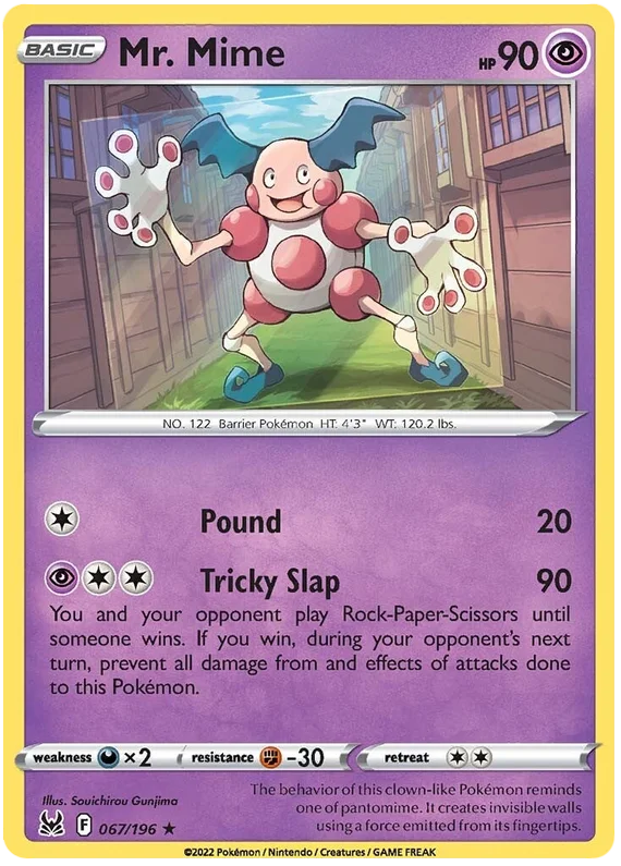 Mr. Mime Lost Origin Pokemon Single Card 067/196