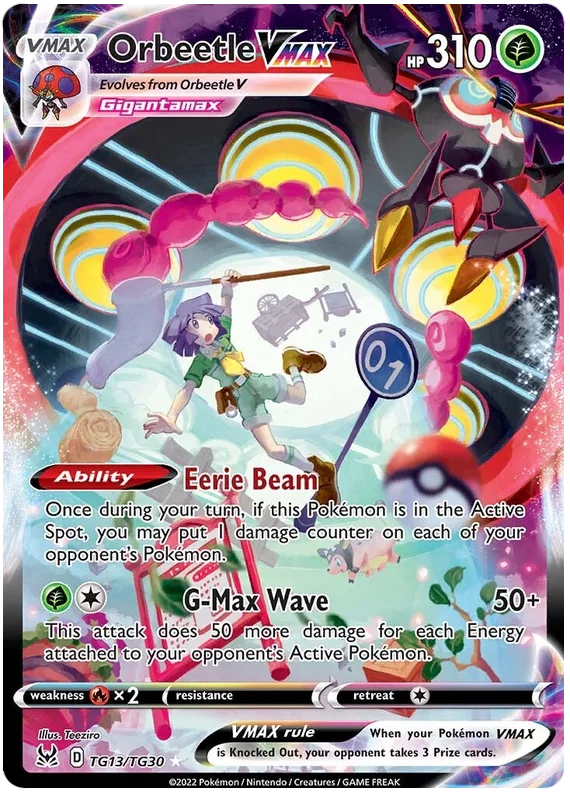 Orbeetle VMAX Lost Origin Trainer Gallery Pokemon Single Card TG13/TG30