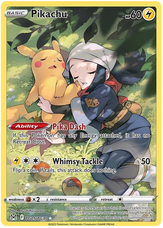 Pikachu Lost Origin Trainer Gallery Pokemon Single Card TG05/TG30