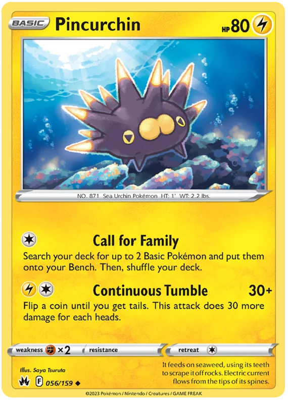 Pincurchin Crown Zenith Pokemon Card Single