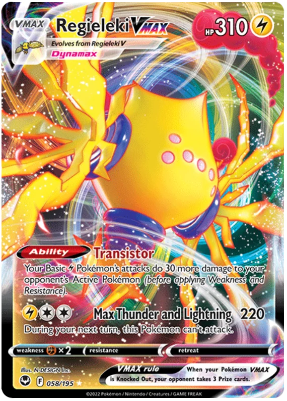 Regieleki VMAX Silver Tempest Pokemon Single 058/195