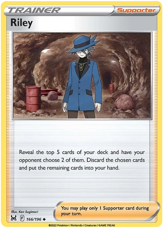 Riley Lost Origin Pokemon Single Card 166/196