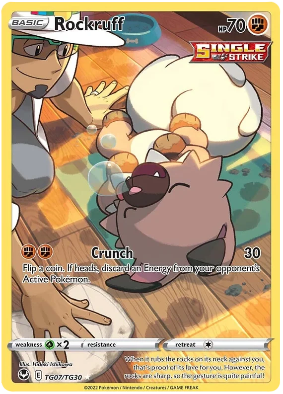 Rockruff Silver Tempest Pokemon Single TG07/TG30