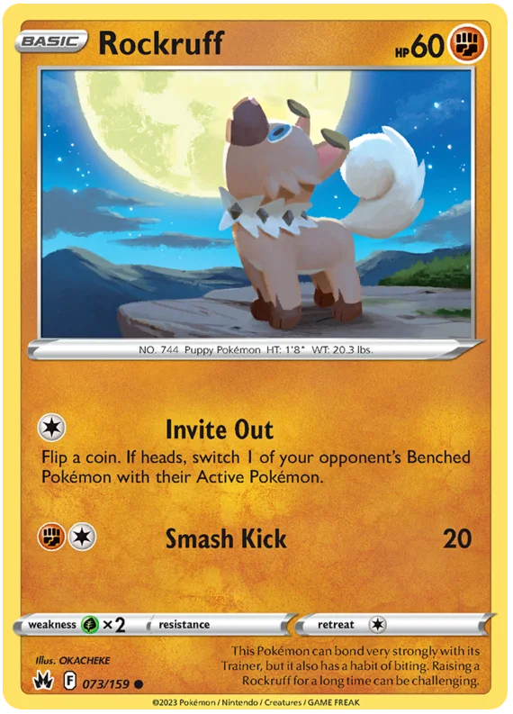 Rockruff Crown Zenith Pokemon Card Single