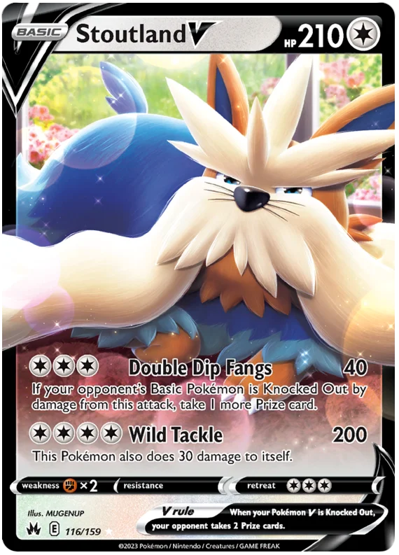 Stoutland V Crown Zenith Pokemon Card Single