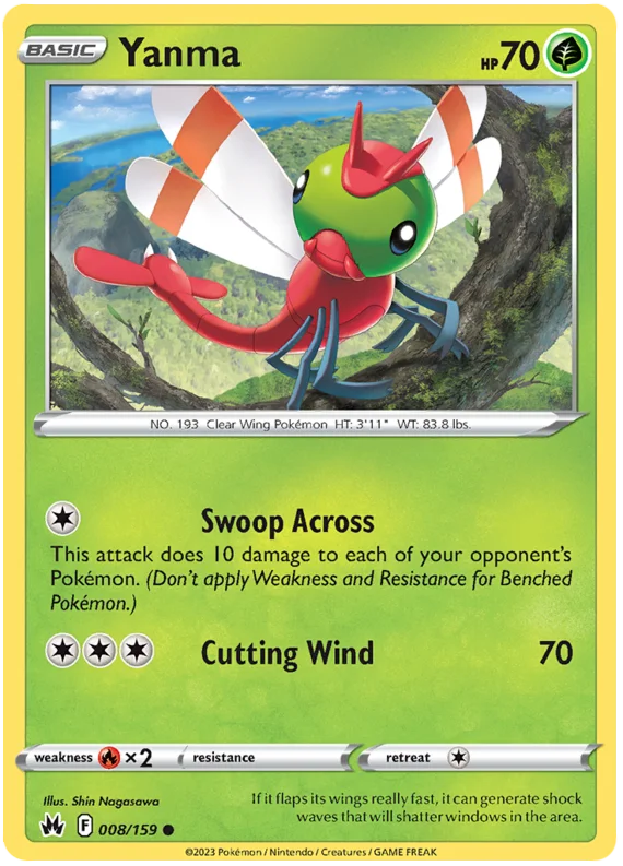 Yanma Crown Zenith Pokemon Card Single