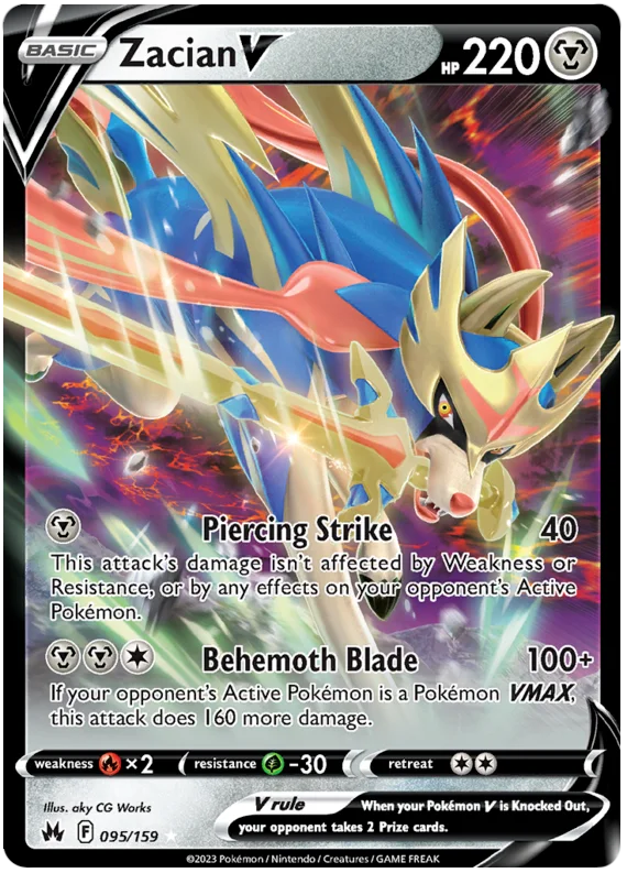 Zacian V Crown Zenith Pokemon Card Single