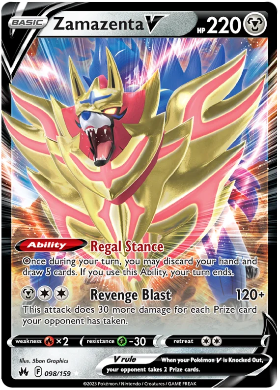 Zamazenta V Crown Zenith Pokemon Card Single