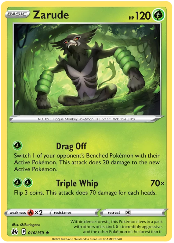 Zarude Crown Zenith Pokemon Card Single