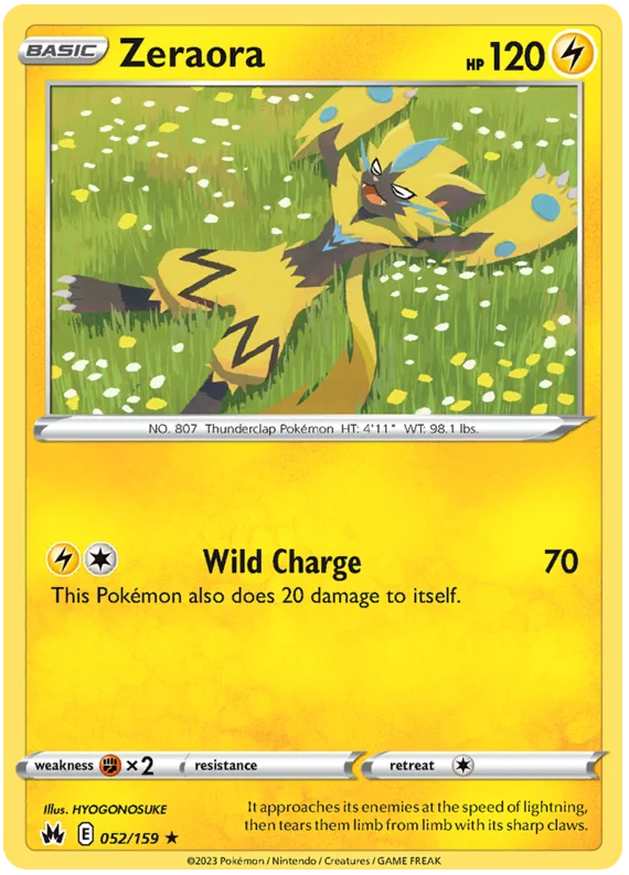 Zeraora Crown Zenith Pokemon Card Single