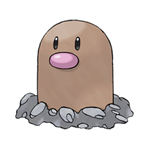 Diglett Pokémon, National Pokédex #0050