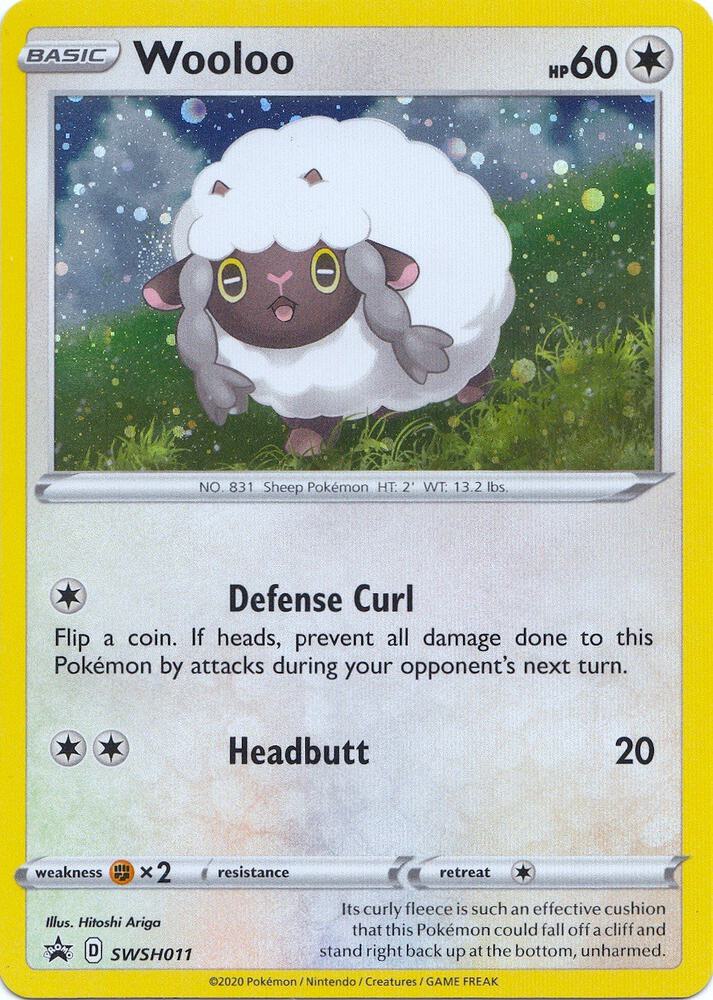 Wooloo SWSH011, Sword & Shield Promos, Holo, English Pokémon TCG card