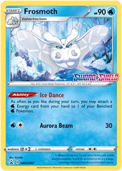 Frosmoth (Prerelease) SWSH007, Sword & Shield Promos, Holo, English Pokémon TCG card