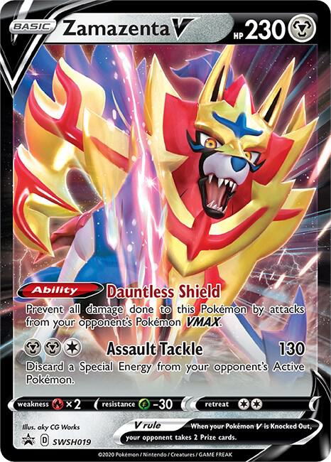 Zamazenta V SWSH019, Sword & Shield Promos, Holo, English Pokémon TCG card