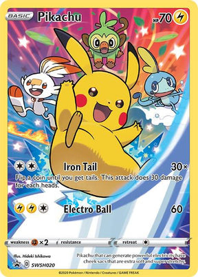 Pikachu SWSH020, Sword & Shield Promos, Holo, English Pokémon TCG card