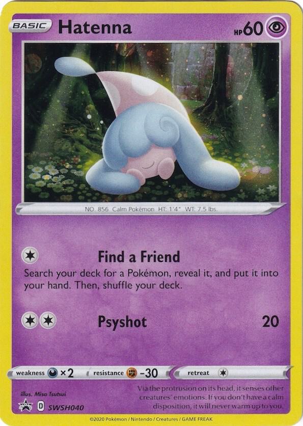 Hatenna SWSH040, Sword & Shield Promos, Holo, English Pokémon TCG card