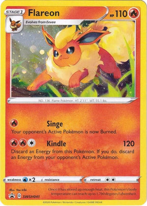 Flareon SWSH041, Sword & Shield Promos, Holo, English Pokémon TCG card