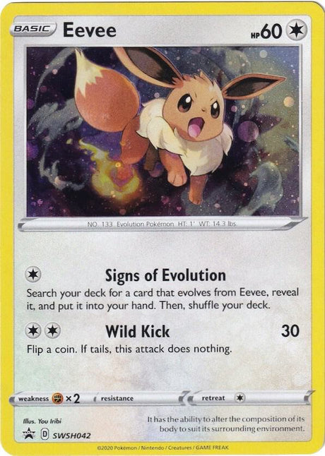 Eevee SWSH042, Sword & Shield Promos, Holo, English Pokémon TCG card